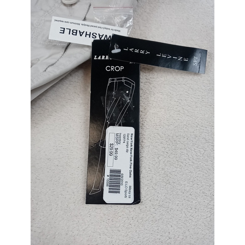 NWT Larry Levine Fashion Capri Pants Women's Size 10 Cargo Pants Crop Capri - Picture 5 of 11
